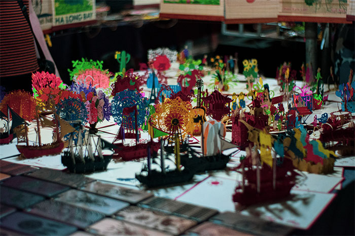 Tradition souvenirs sell on the street of Hanoi old quarter